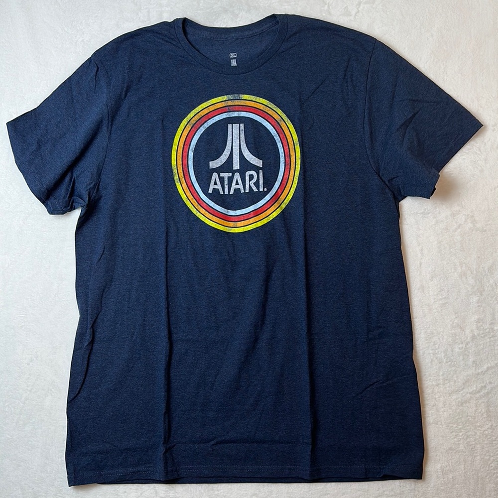 Atari Mens Classic Graphic T-Shirt Blue New XL NWOT